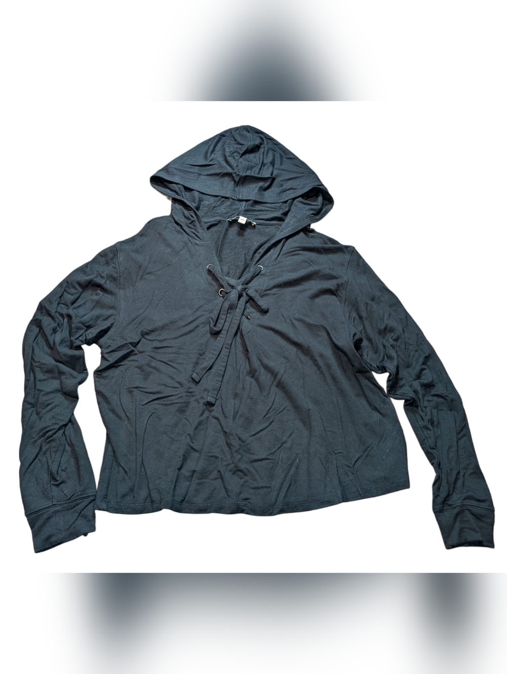 Express Hooded Black Knit Pullover